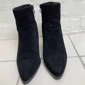 Black Suede Booties from Nasty Gal